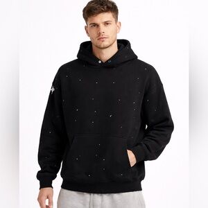 CIVIL REGIME X Darc Sport X BATMAN Cozy Black Hoodie Mens Large Fleece Lined